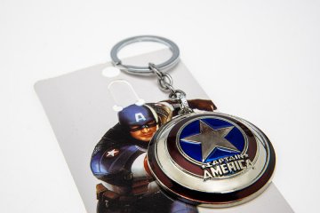 Брелок / на ключи / щит / Капитан Америка / Captain America / хром
