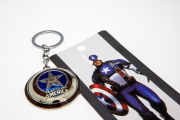 Брелок / на ключи / щит / Капитан Америка / Captain America / хром
